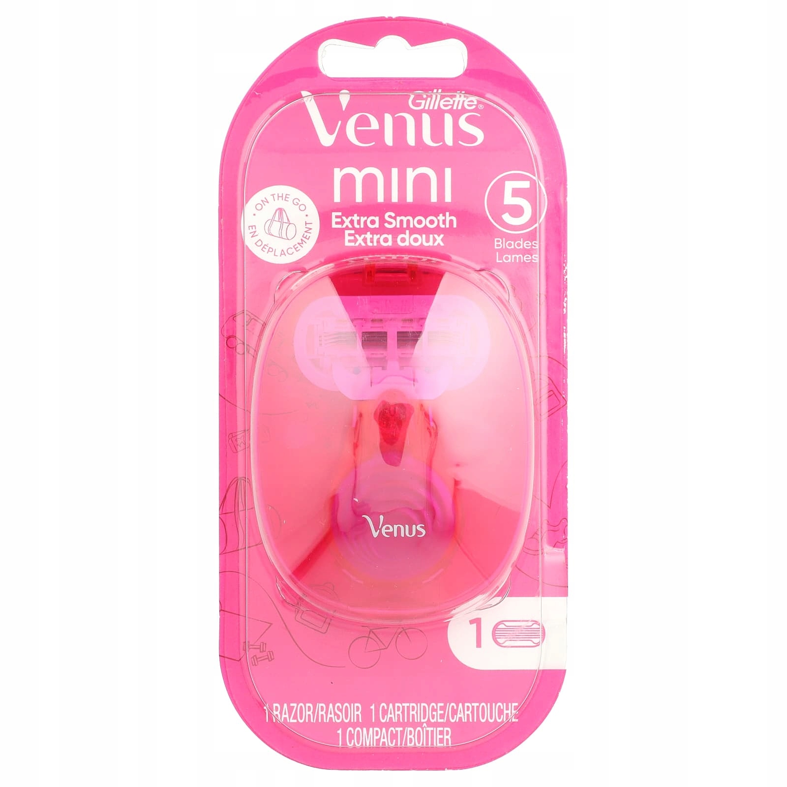 Gillette, Venus, mini holicí strojek, velmi hladký, 1 holicí strojek
