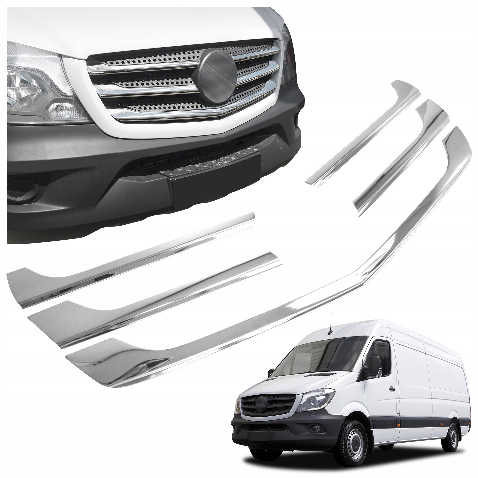 Lišty predného grilu pre Mercedes Sprinter W906 2013-2018