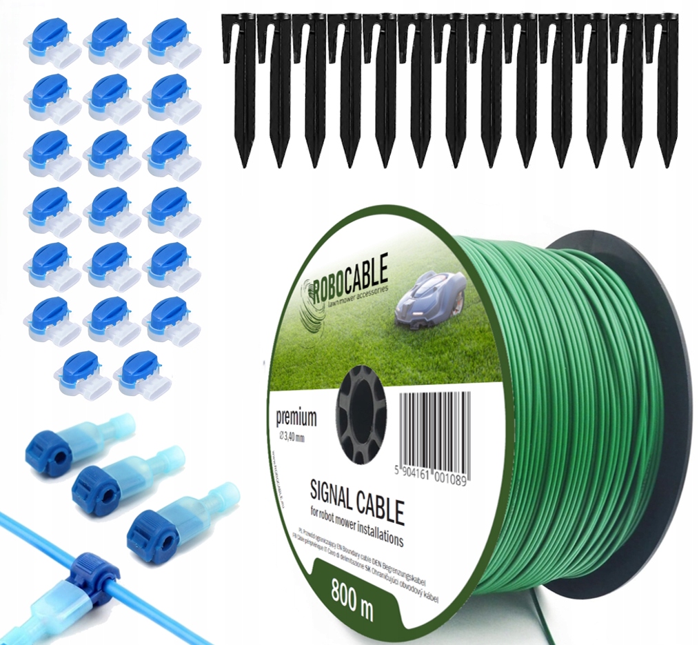 Kábel Obmedzovací kábel pre kosačku Sada 800 m Špendlíky Robocable 3,4 mm