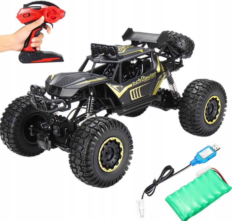 Metalowy Rock Crawler Rc 4x4 Samochód Terenowy Buggy 1:8 51cm Led 2.4GHz