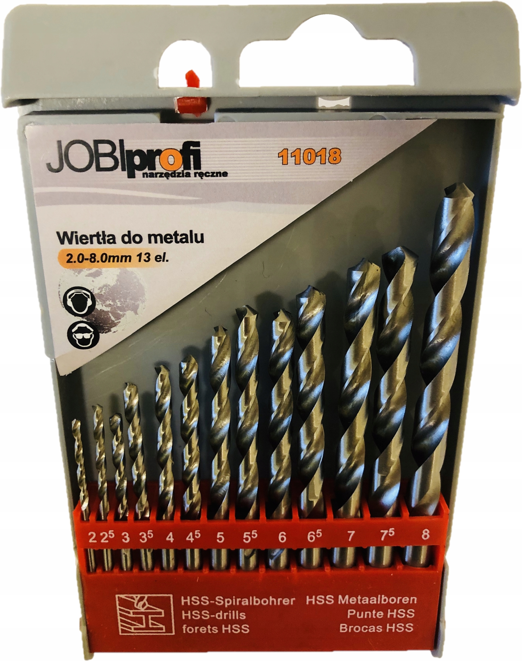 

Jobi Zestaw wierteł do metalu 2-8 mm 13 elem Hss
