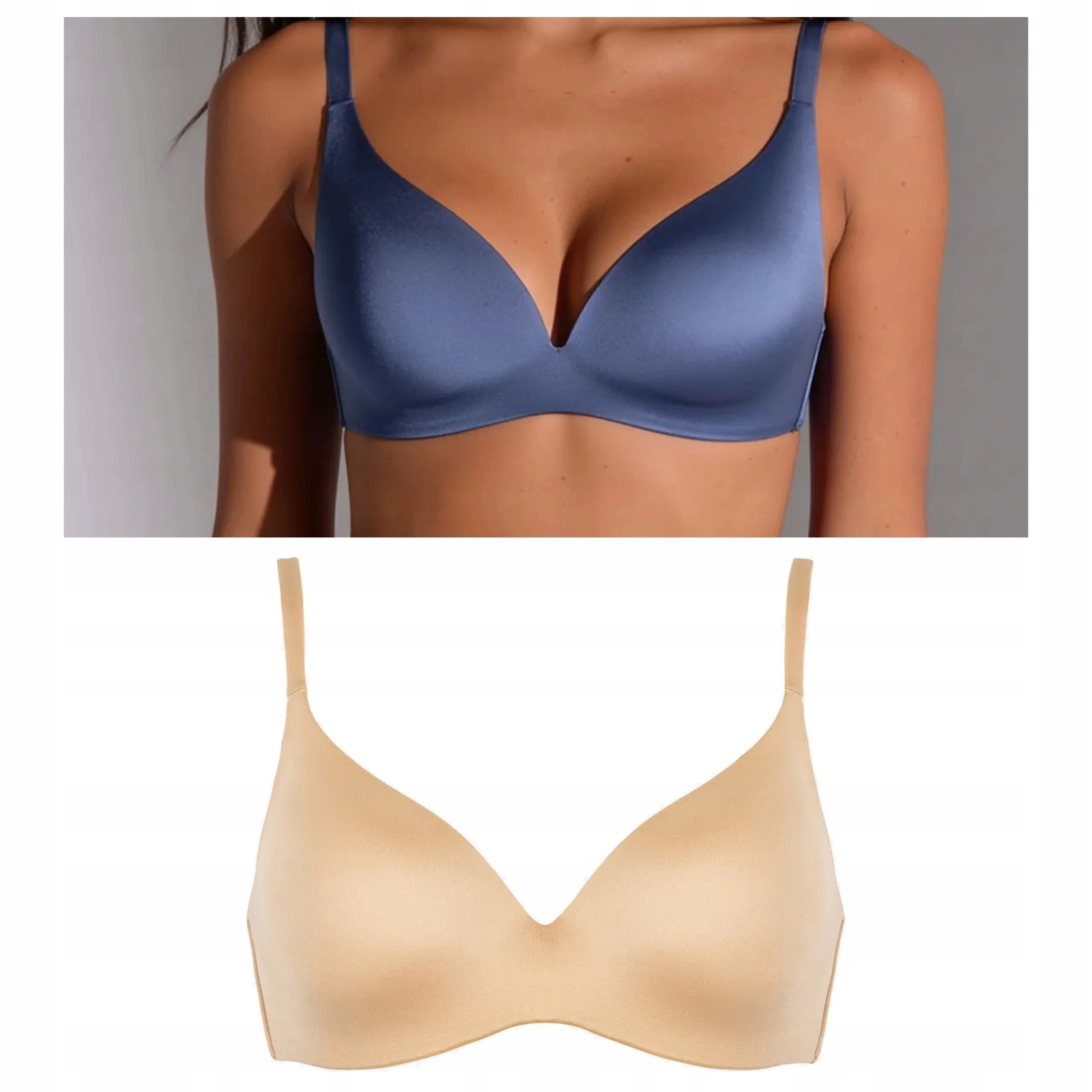 2x Vyztužená podprsenka z mikrovlákna Lormar One golden jeans 75B