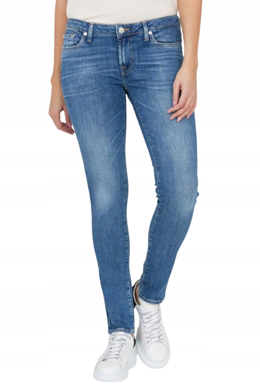 7 For All Mankind Modré džíny Pyper Slim Illusion Stride 30