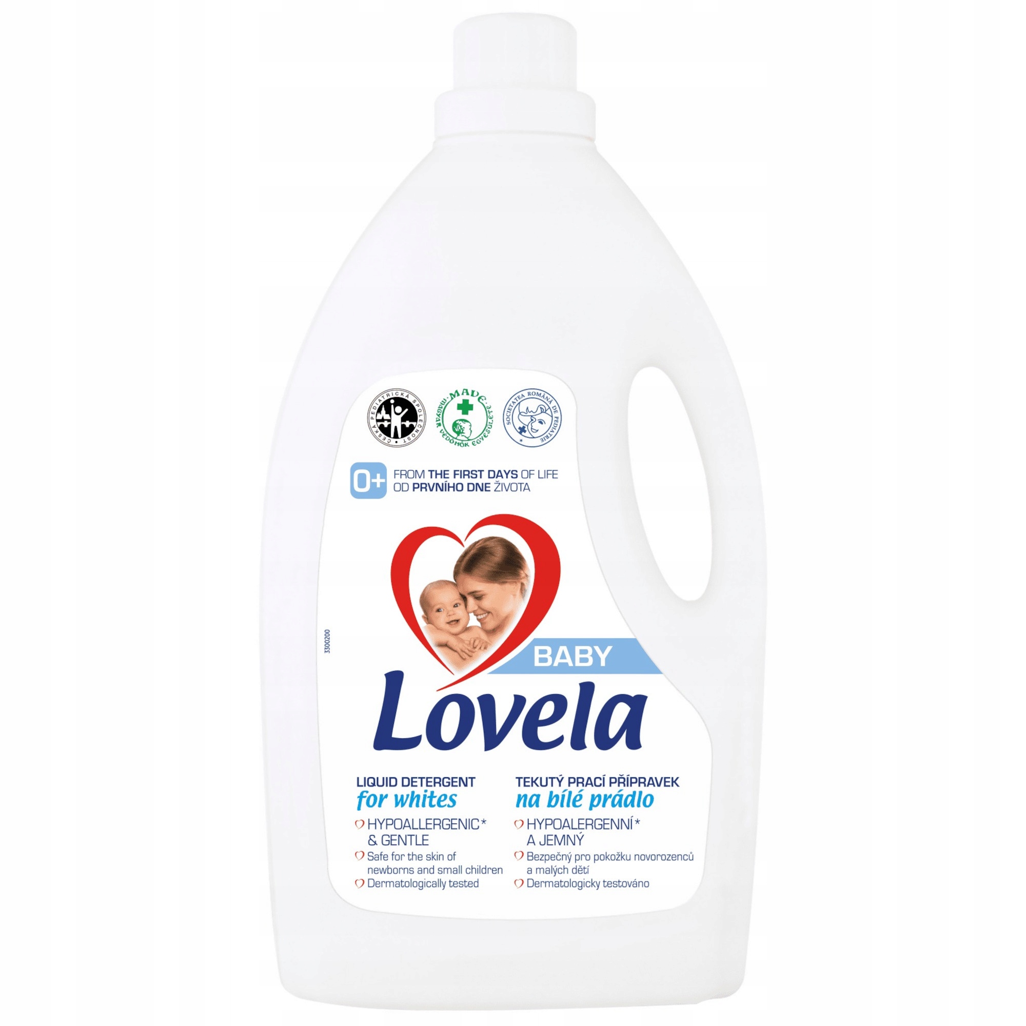 Tekutý prací prostředek na bílé prádlo Lovela Baby Mléko pro děti 32 praní 2,9 l