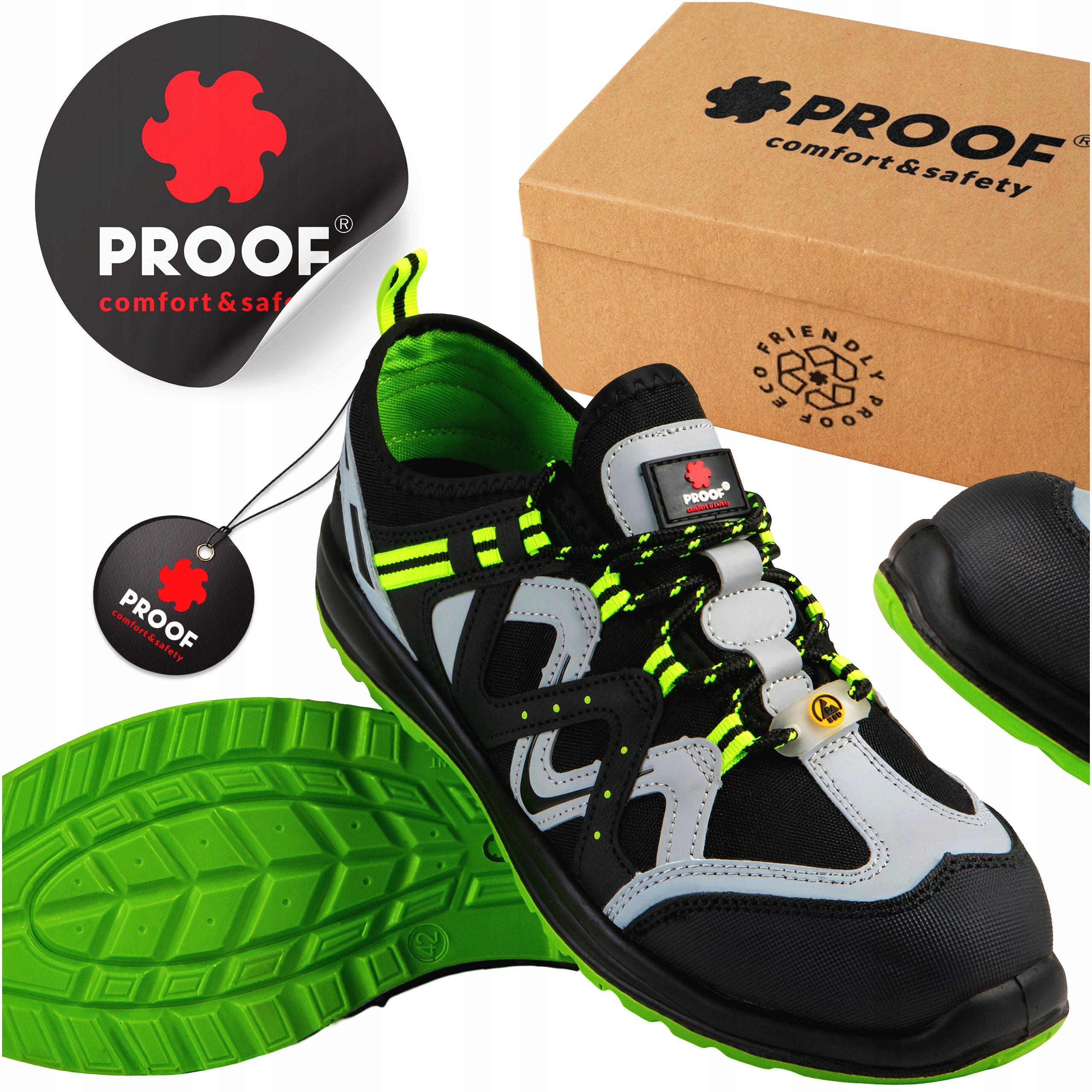 Pánské Pracovní Boty Obuv Bozp Ochranné Proof Polobotky Podnosek S1P Esd r 41