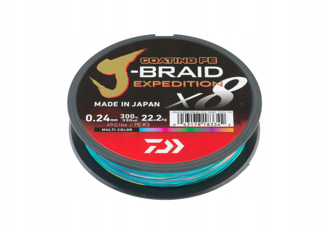 Plecionka Daiwa J-braid Expedition X8E 300m-0,10mm