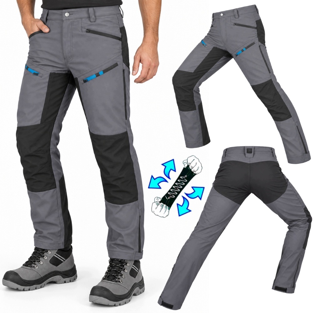 Elastické, voděodolné pracovní kalhoty Stretch spandex Pružné Bozp 48