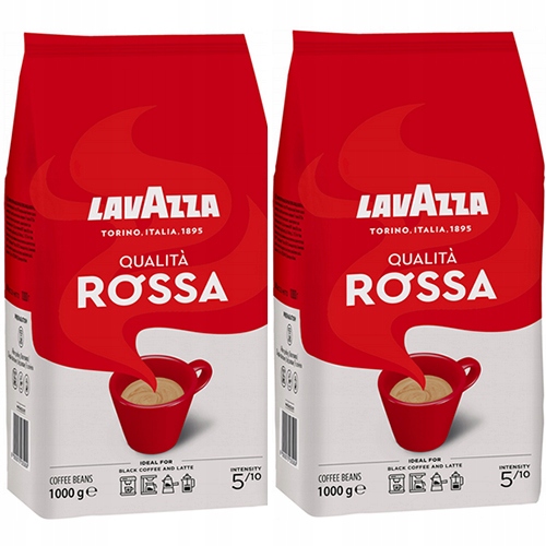 2x Kawa Ziarnista Lavazza Qualita Rossa Arabica Robusta Czerwona 5/10 2KG