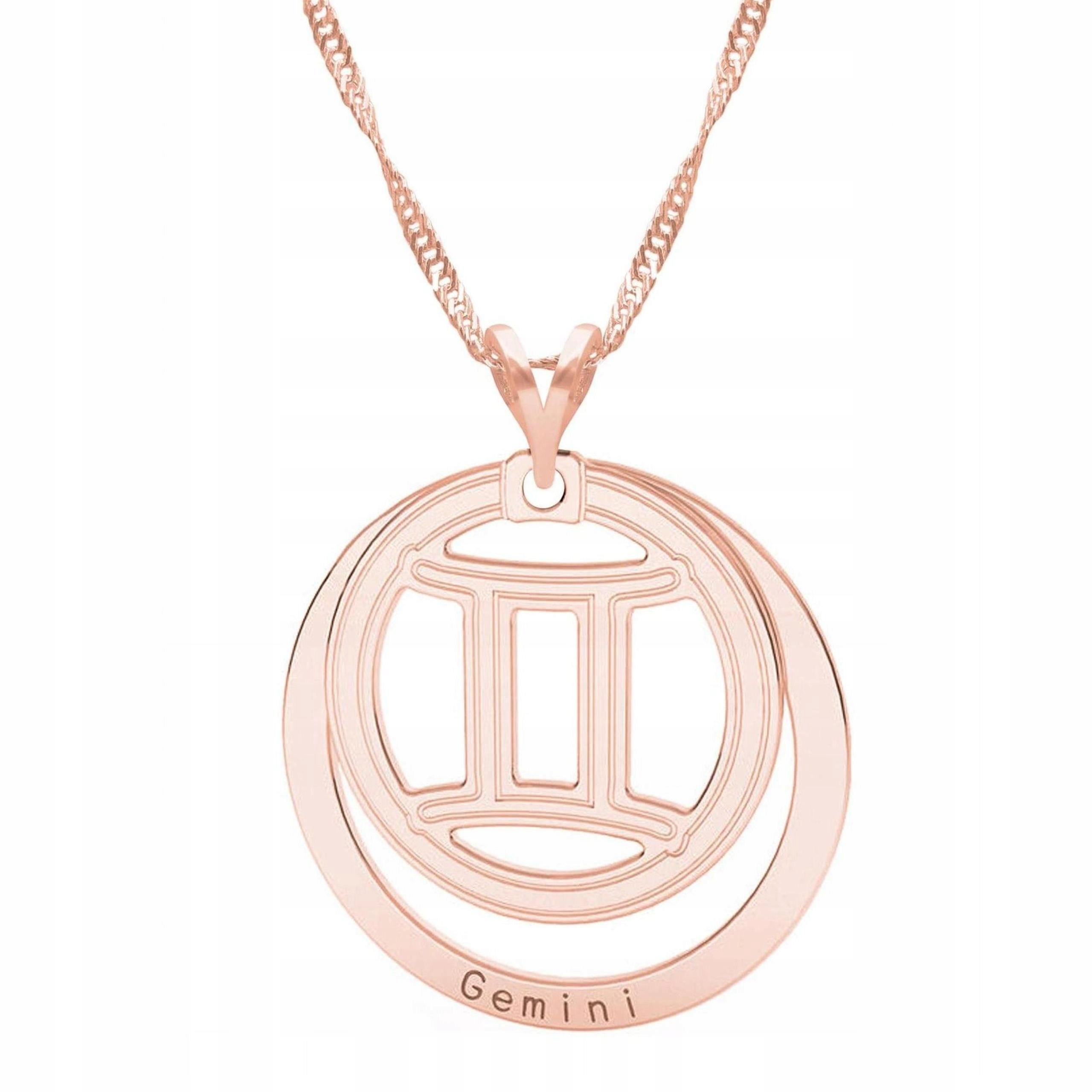 Pozlacený náhrdelník se znamením zvěrokruhu Blíženců Znamení Blíženců Stříbro 925