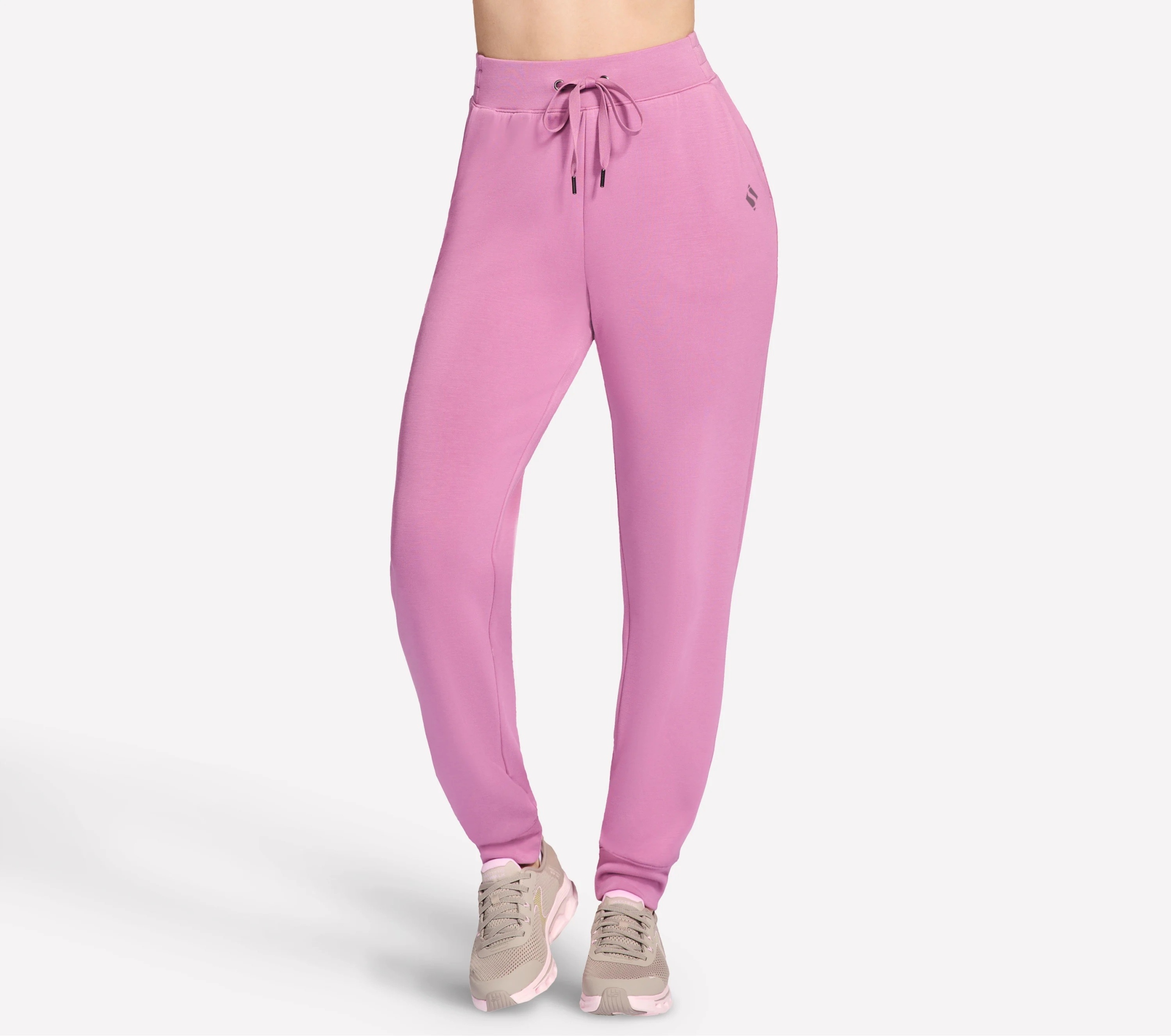 Dámské kalhoty Skechers Skechluxe Elevate Jogger růžové PT149 Ros
