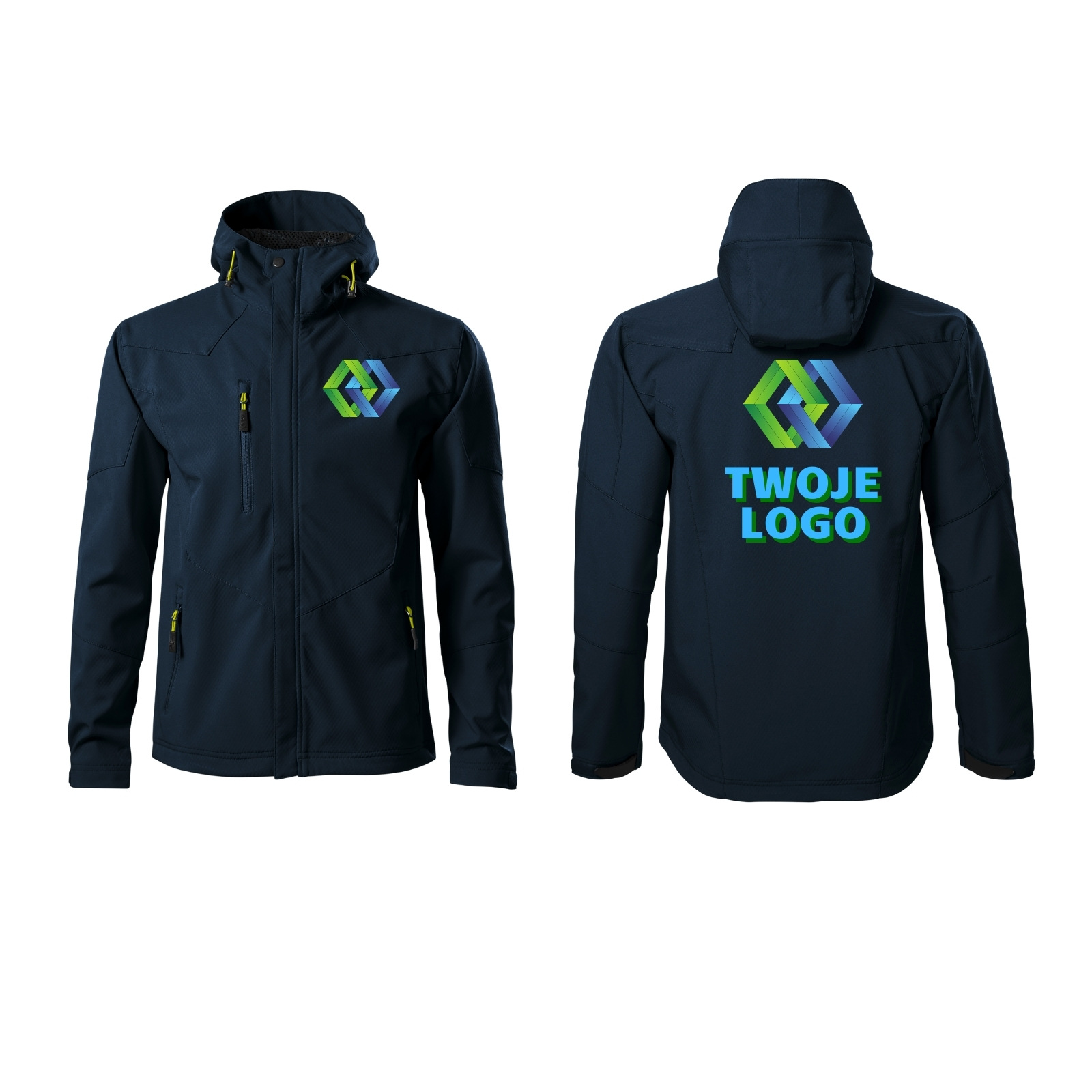 

Wodoodporna kurtka softshell z własnym nadrukiem