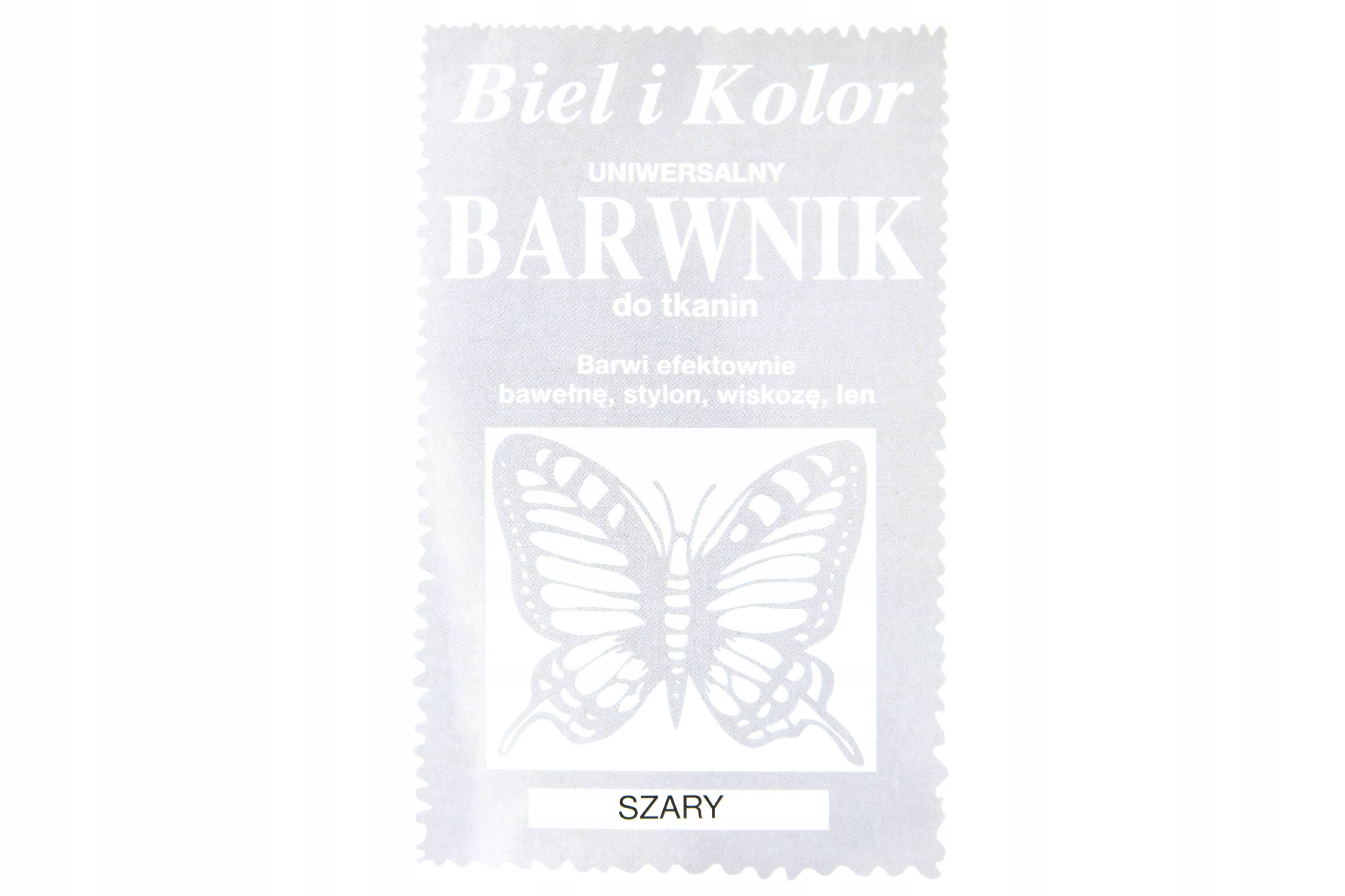 

Barwnik do tkanin Biel i kolor szary