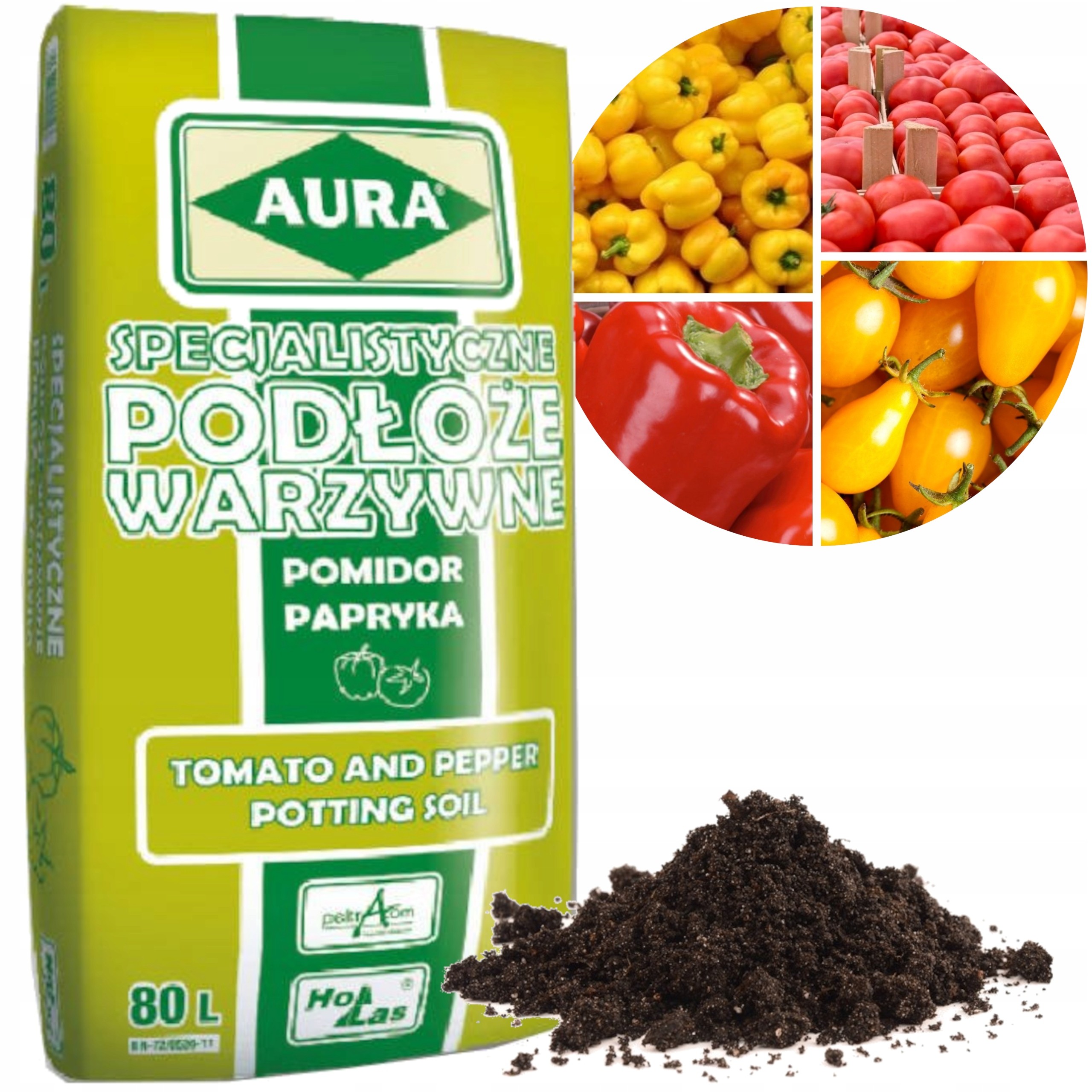 PODŁOŻE WARZYWNE POMIDOR PAPRYKA AURA 80L AGARIS