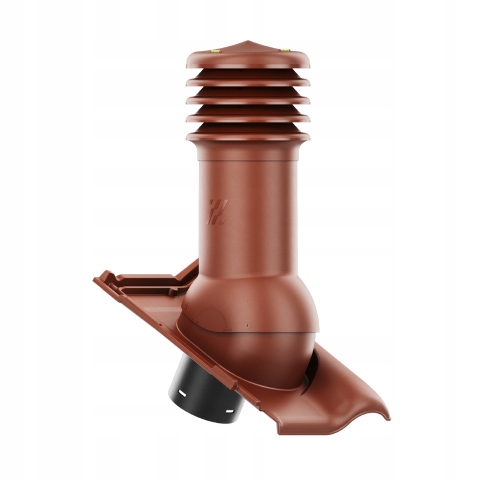 Větrací komín fi150 HiVent střešní taška Roben Monza Kasztan