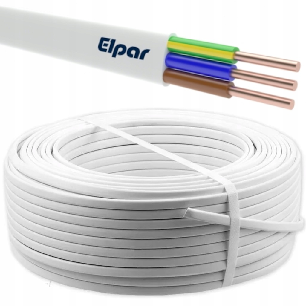 Kabel Płaski instalacyjny HDHP-J7-3X1,5B2CA Elpar 3 x 1,5-100m