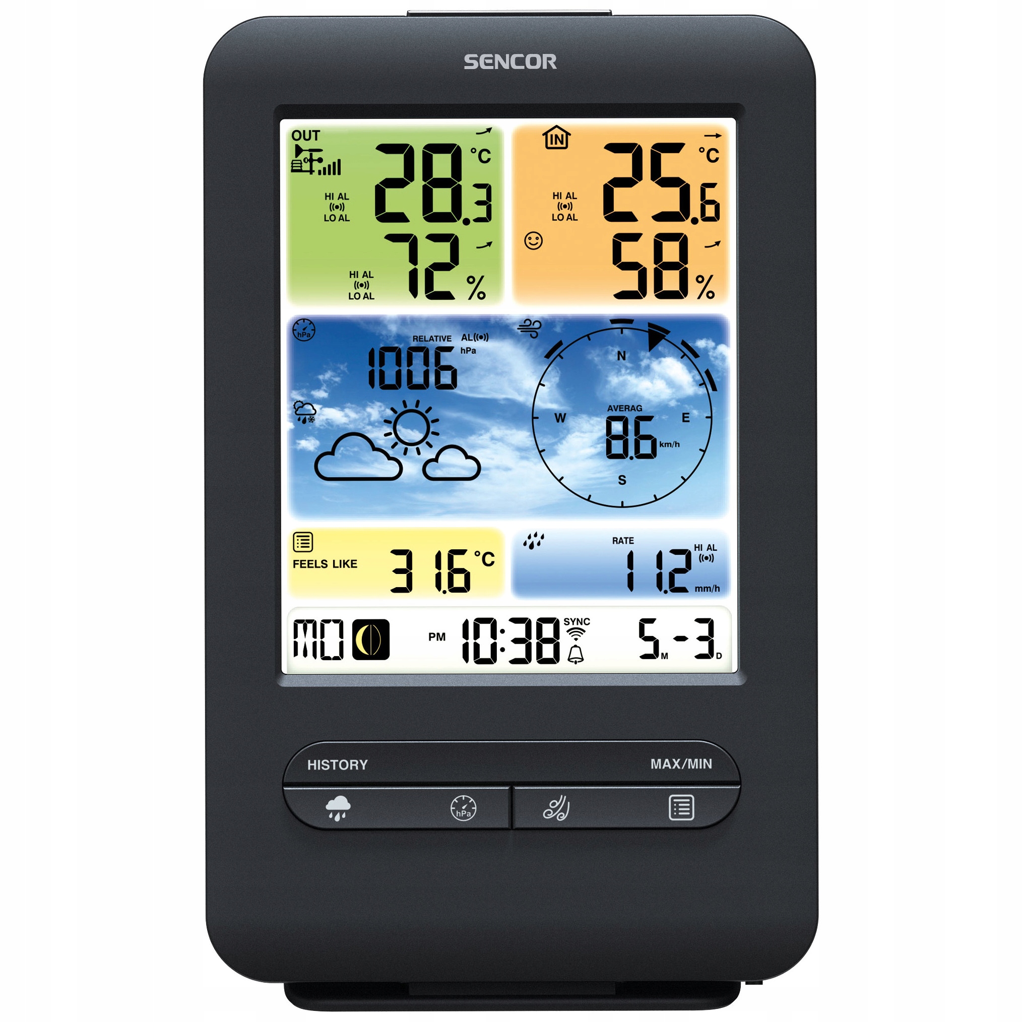 Stacja pogody Sencor SWS 9898 WIFI Model SWS 9898 WIFI