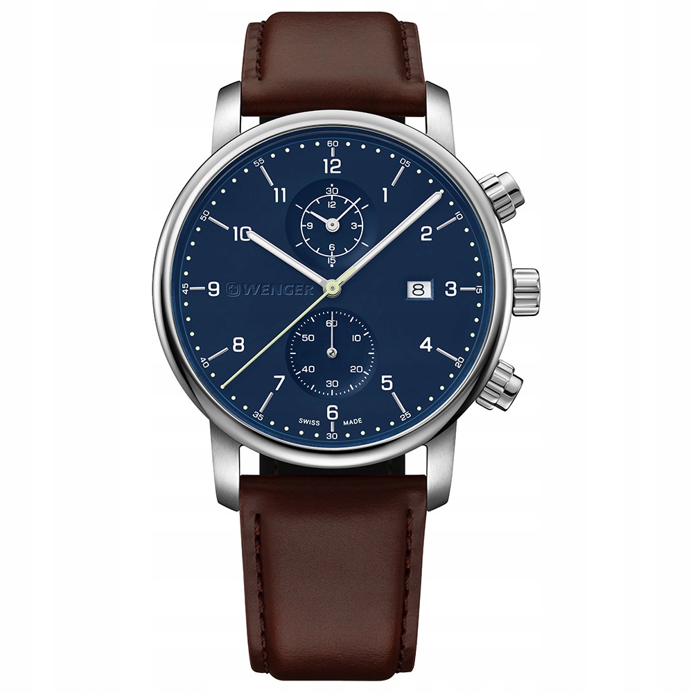 Pánské Hodinky Wenger 01.1743.125 hnědý řemínek