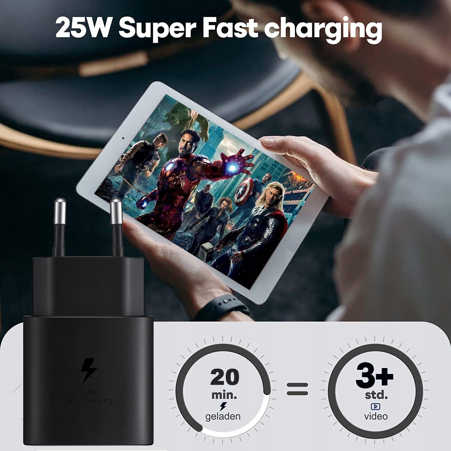 Powersky Ładowarka USB C 25W Szybkie Ładowanie Galaxy S25 S24 S23 S22 S21 — miniatura 8
