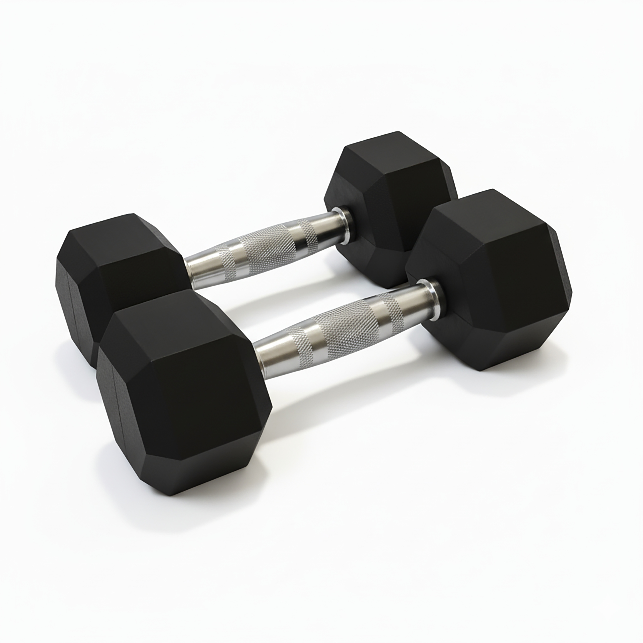 Hantla hantle hex żeliwny do ćwiczeń gumowany żeliwo 2x4kg powlekane