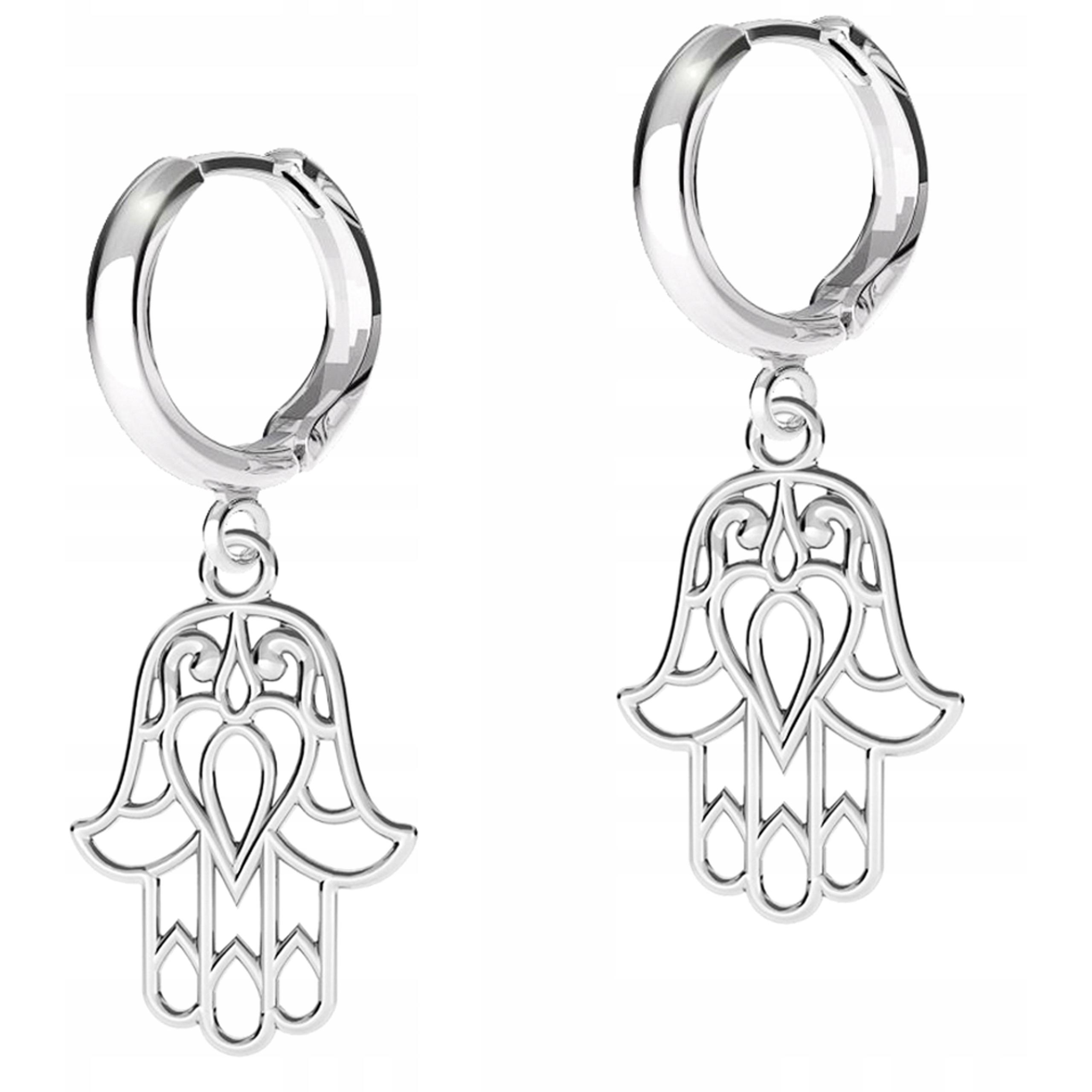 Stříbrné Náušnice Ruce Prozřetelnosti Ažurové Závěsné Hands Stříbro 925