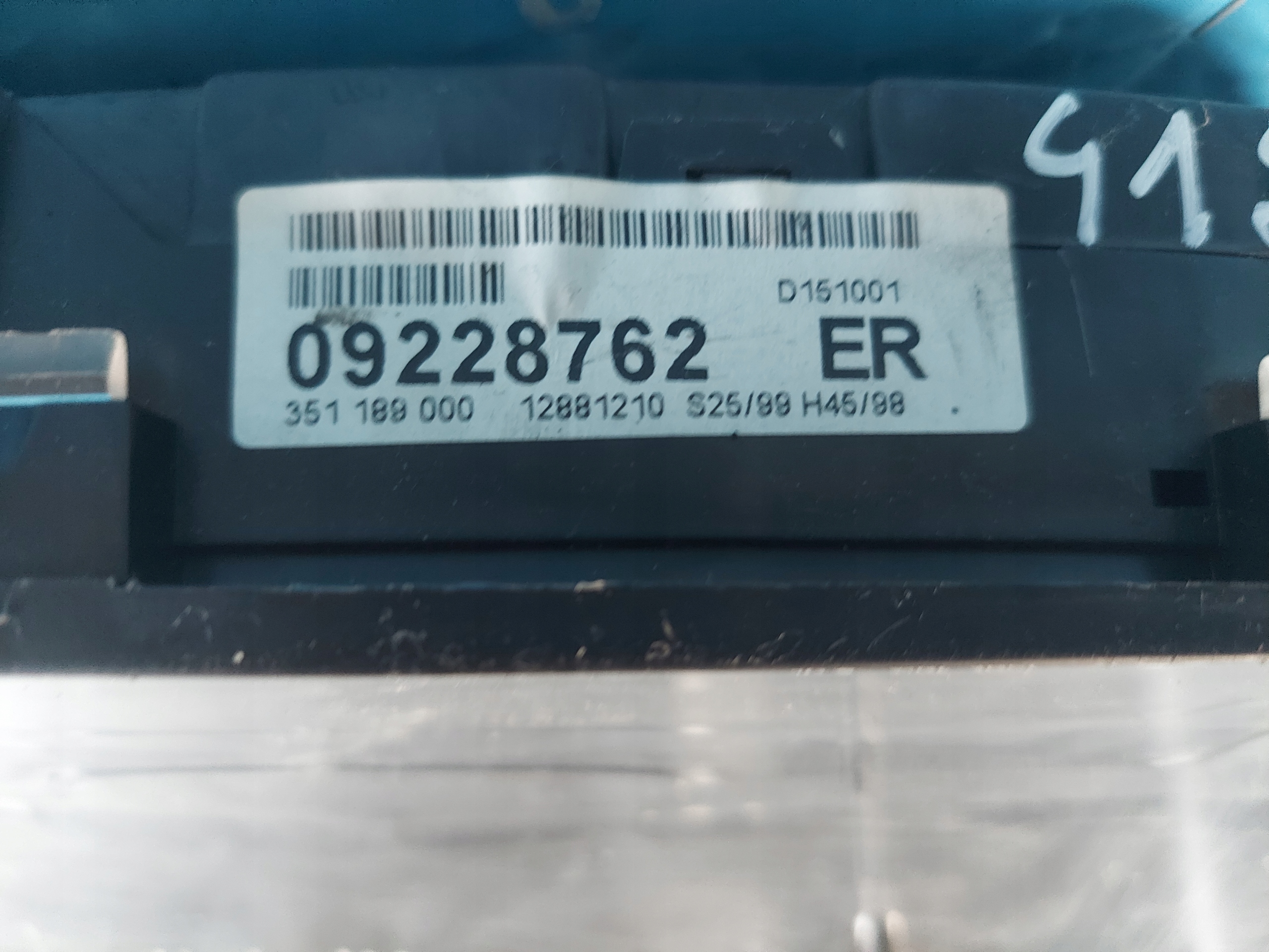 dials clock ZAFIRA A 1.8 16V 09228762