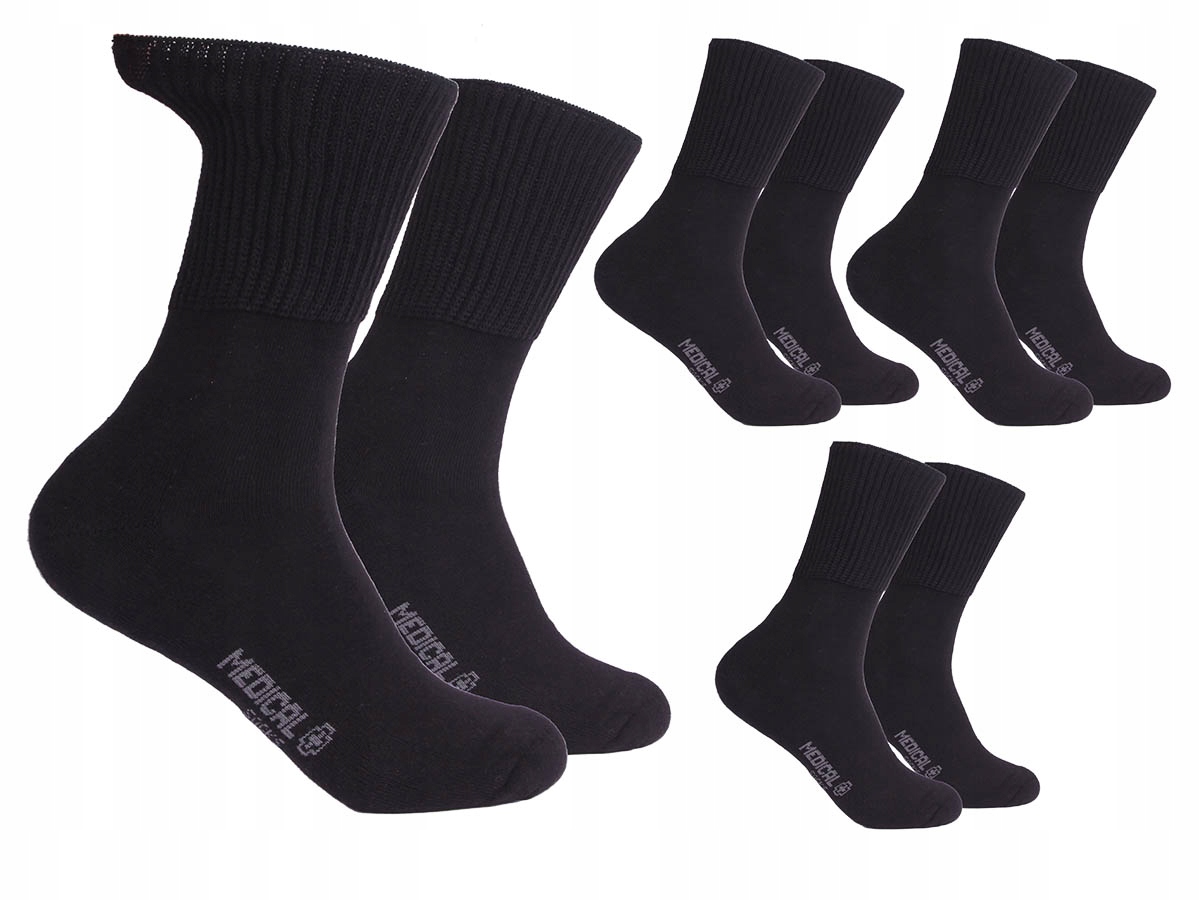 Bawełniane Bezuciskowe Skarpety Medyczne Grubsze