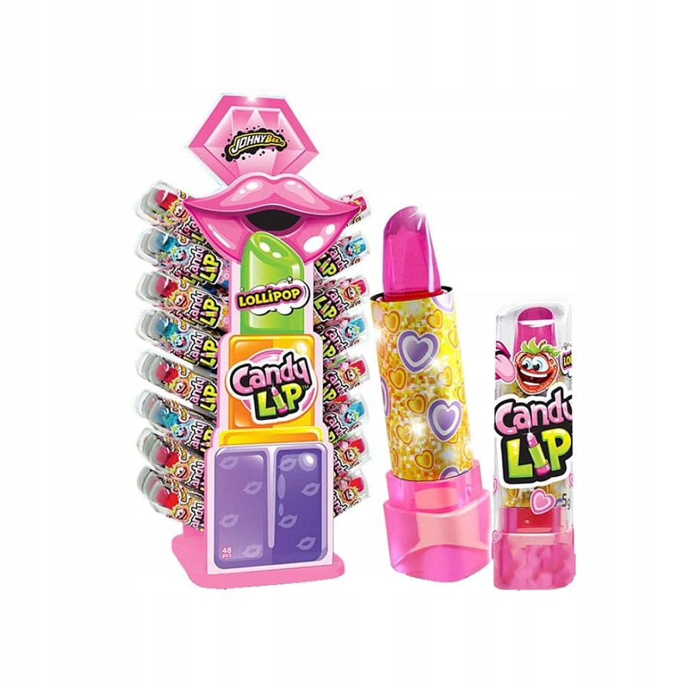 Levně Johny Bee Candy Lip Lízátka Ovocná (5 G) 48 Ks