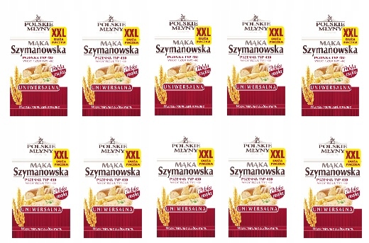 10x 2kg Mąka Szymanowska pszenna uniwersalna typ 480 Zgrzewka