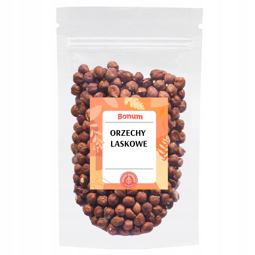 Orzechy Laskowe Całe naturalne Premium Zdrowe bakalie Przekąska 1kg Bonum