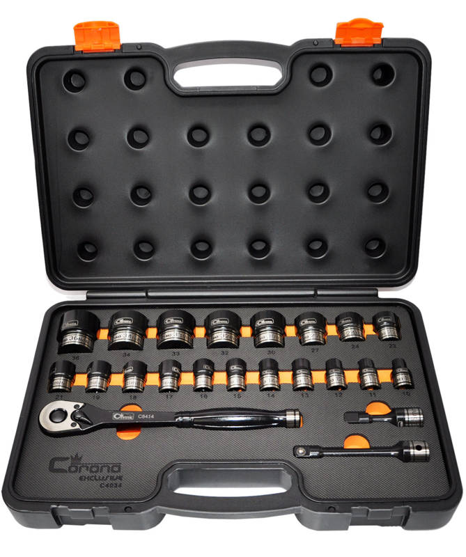 ZESTAW NASADEK UDAROWYCH 1/2'' 22szt CORONA C4034 Marka RICHMANN