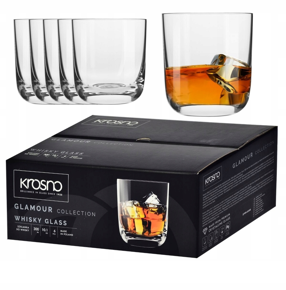 

Krosno Zestaw 6 Szklanek 300 Whisky Woda Glamour