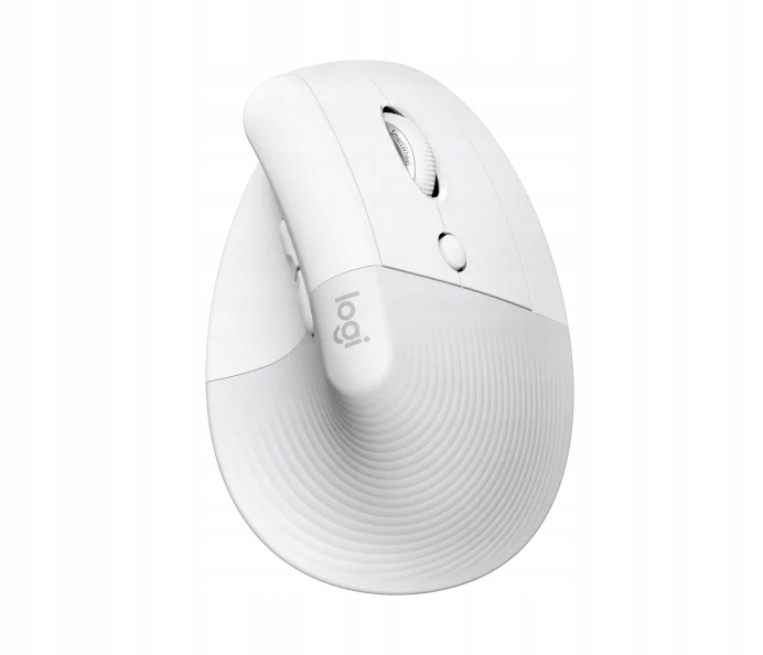 Logitech Lift/Vertikálna/Optická/Pre pravákov/4 000 DPI/USB+BT/Svetlo šedá
