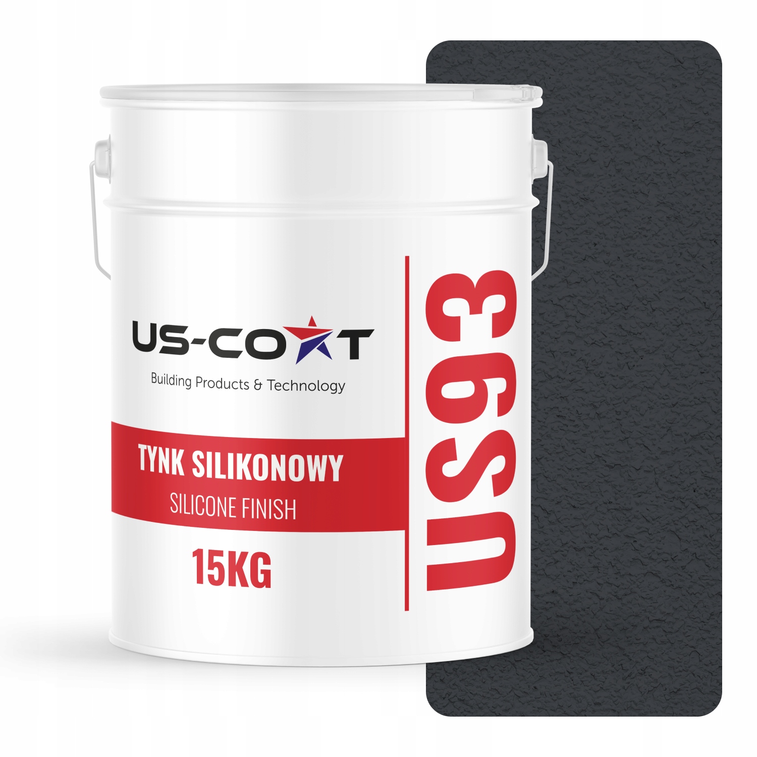 Silikonová Omietka Šedá Oceľová RAL7024 15KG Baranek Granulácia 2.0 mm