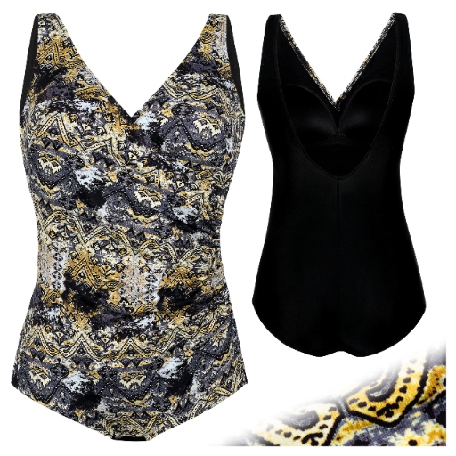 Dámské jednodílné Plavky 50 5XL Plus Size Monokini