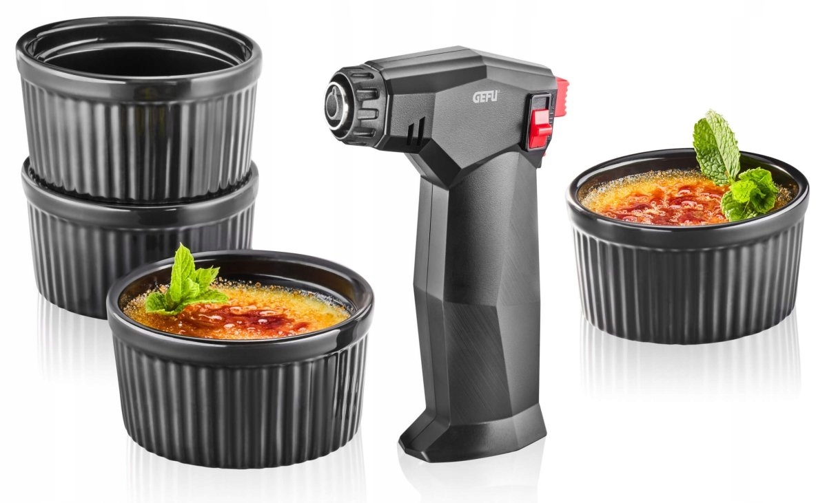 Sada pre Creme Brulee Palnik Misky Gefu Zuca 5el Cukrársky komplet