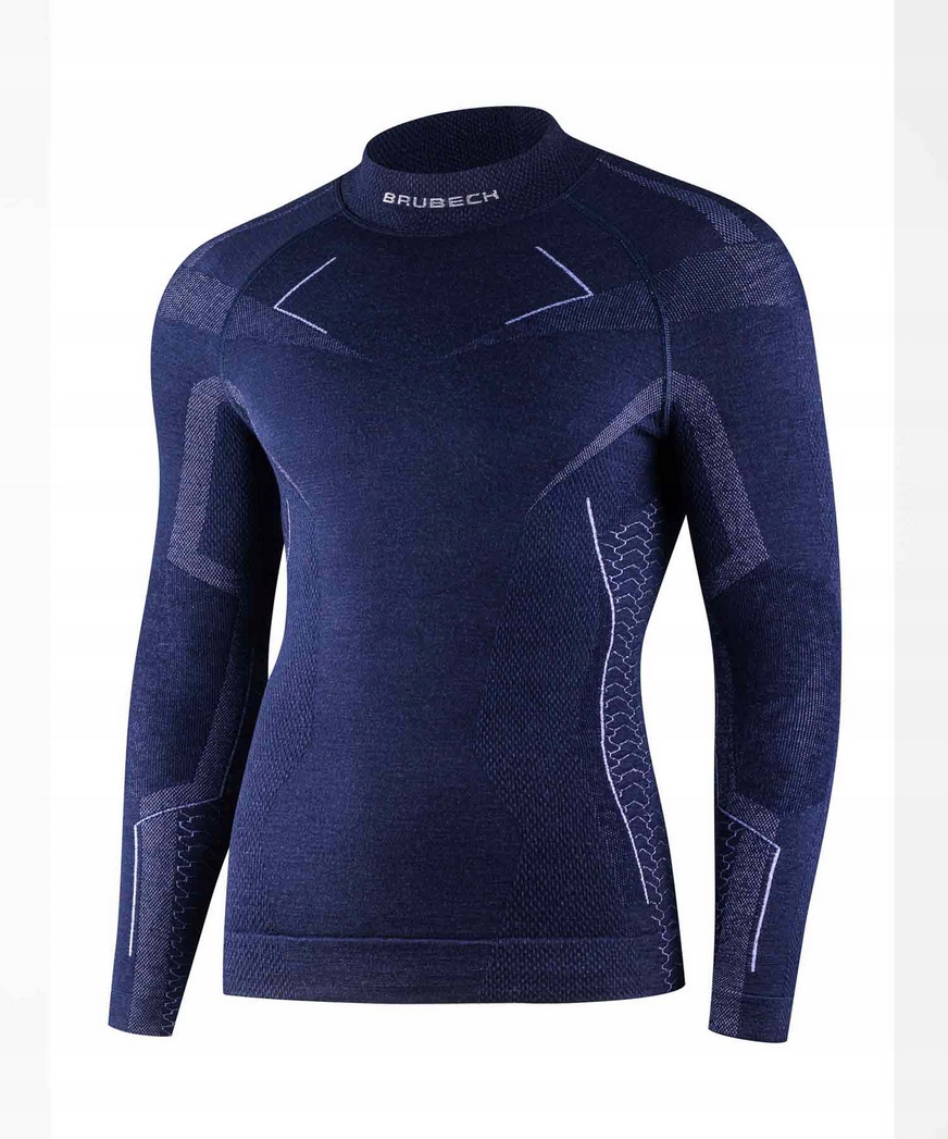 Pánské termoaktivní tričko Brubeck Extreme Wool Merino LS1666 tmavě modrá