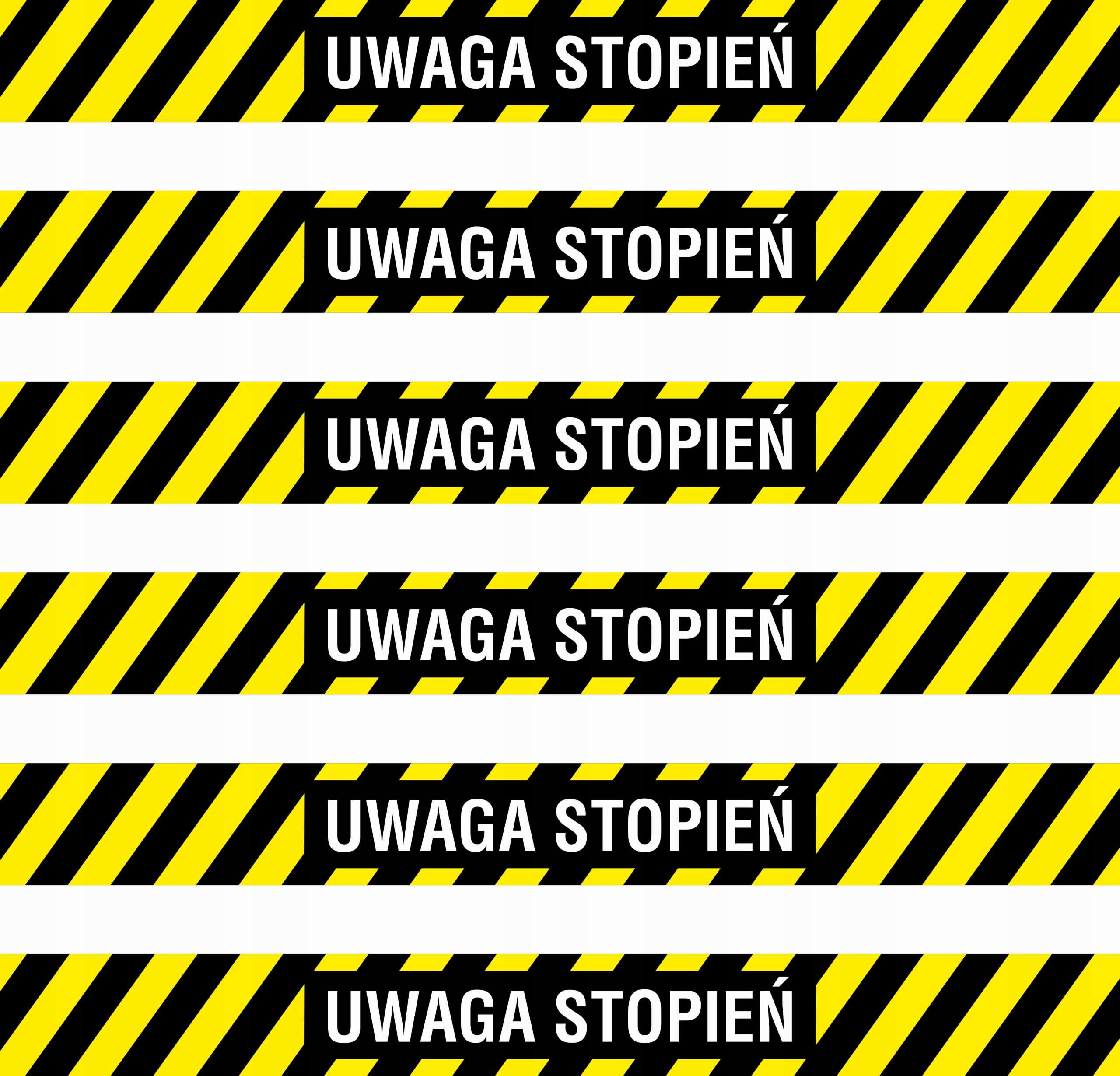 

Naklejki podłogowe 6 x Uwaga Niski Stopień 95 cm