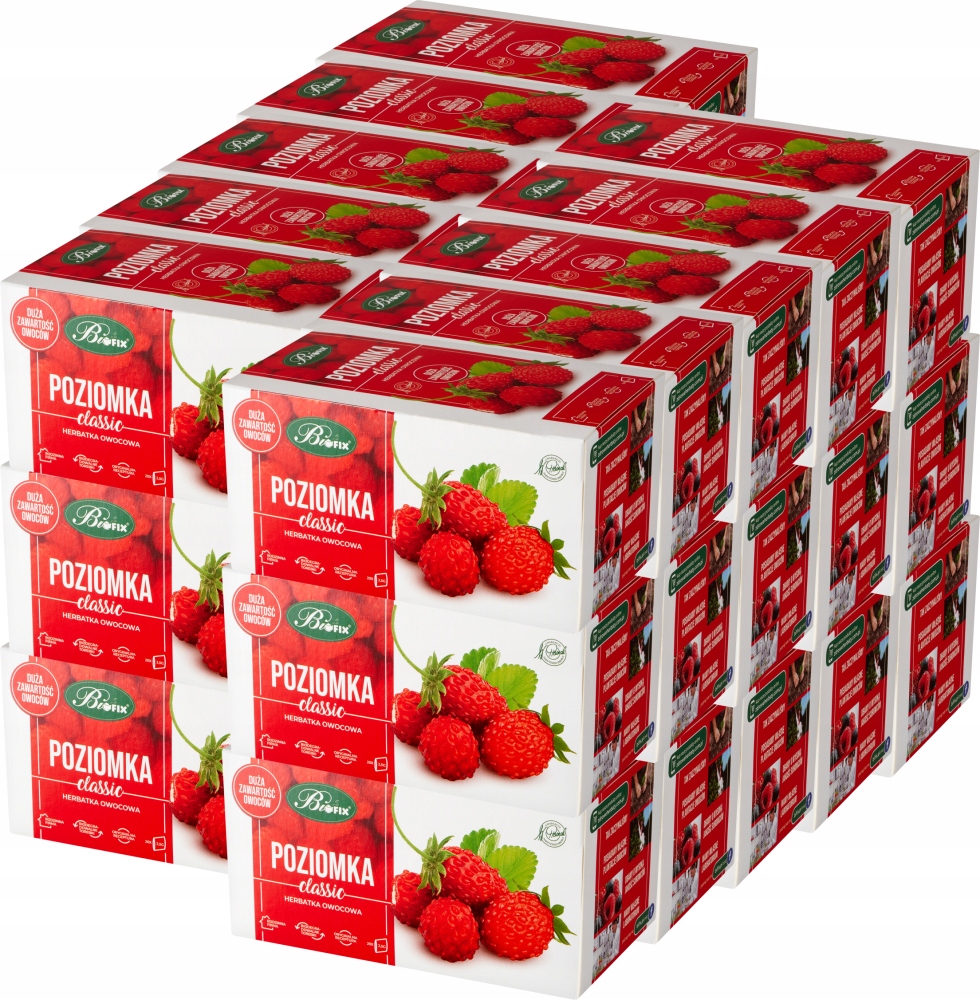 Bifix Poziomka classic herbata herbatka owocowa ekspresowa 20 torebek x 30