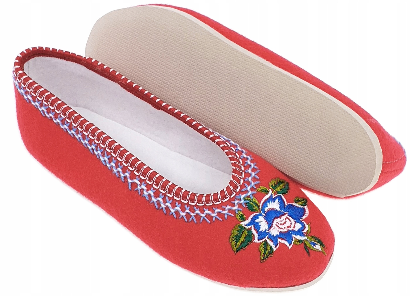 Podhalańskie Bambosze Filcowe Haftowane Papcie *38 Rozmiar 38