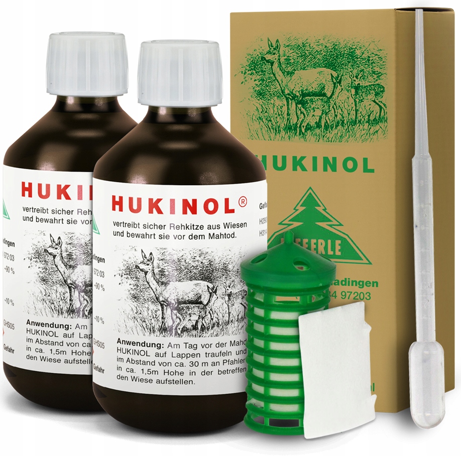 2x Hukinol Na Dziki Sarny Jelenie Bobry Lisy Wilki Zające 500ML Z Gratisami