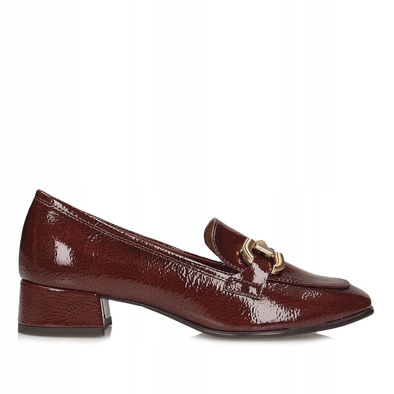 Dámské polobotky Tamaris 1-24316-43 305COGNAC hnědé lakované na podpatku