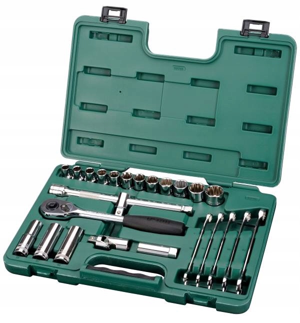 Sada 25 Elementov Nástrčné Kľúče 1/2" 6-HRANNÉ, 12-HRANNÉ Sata ST09506SJ