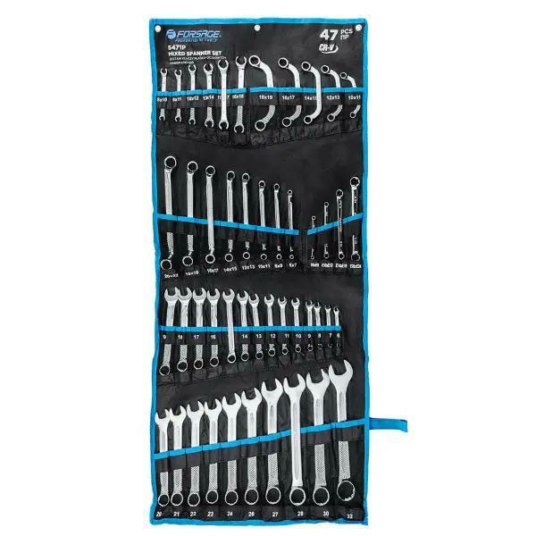 Zestaw Kluczy MIX Płasko Oczkowe 6-32mm Torx ,typ C Crv 47 Sztuk 63216