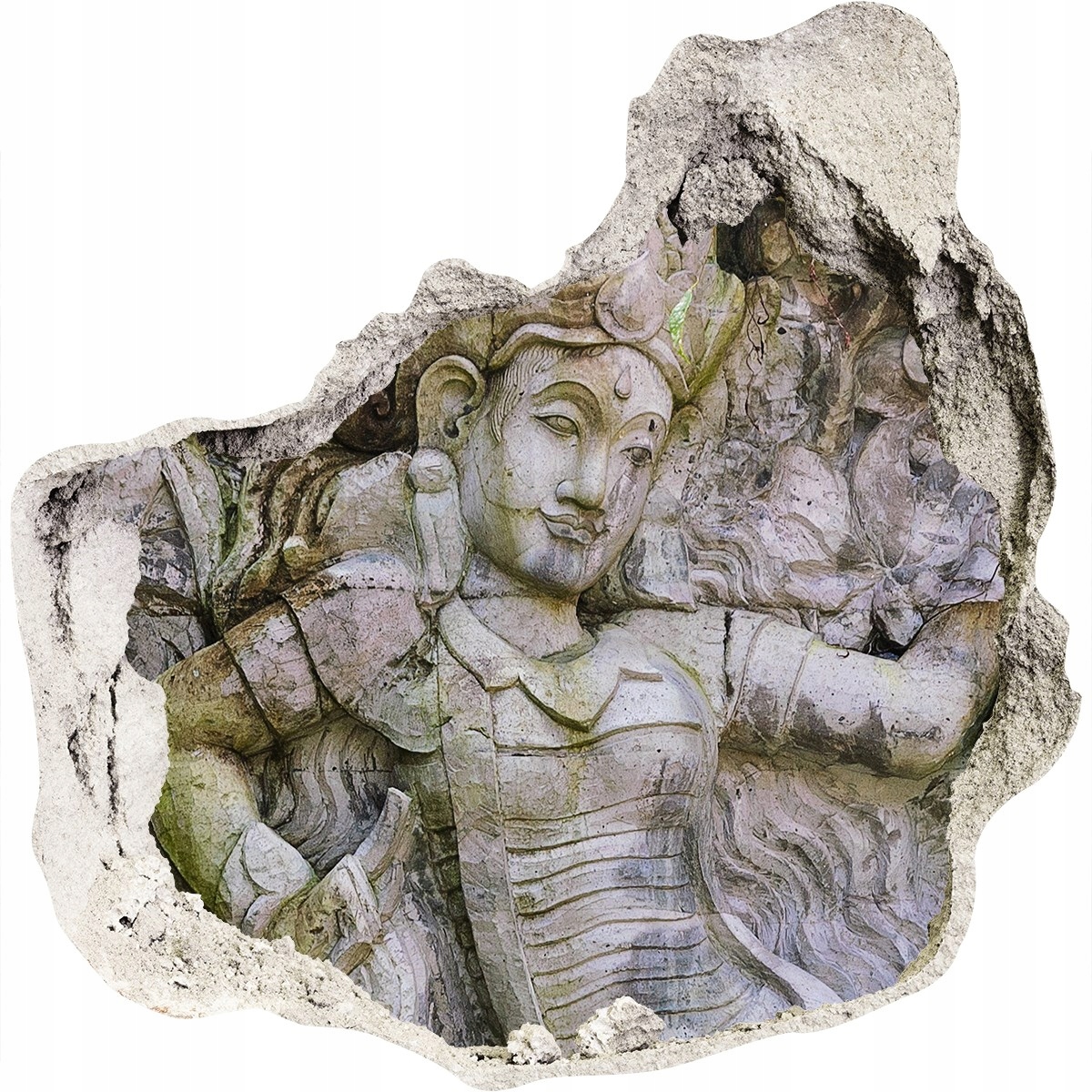 

Fototapeta dziura na ścianę 3d Kamienna rzeźba