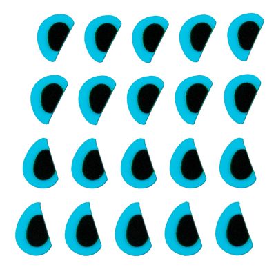 Oczy Pacchiarini Angry Predator Eyes 10mm 400004 Light Blue