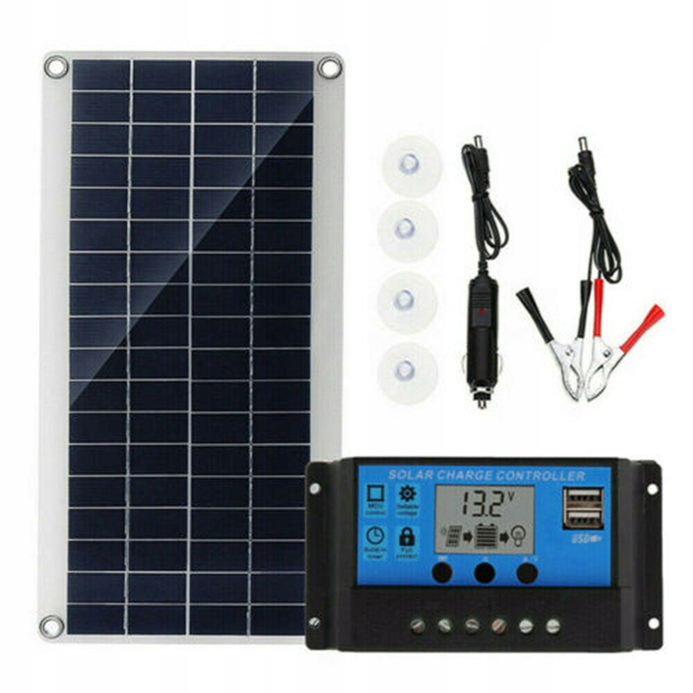 1 zestaw panel słoneczny z regulatorem do