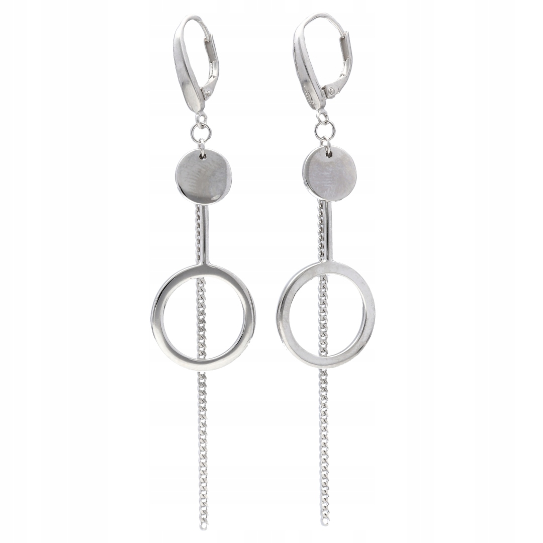 Náušnice hladké stříbro rhodiované