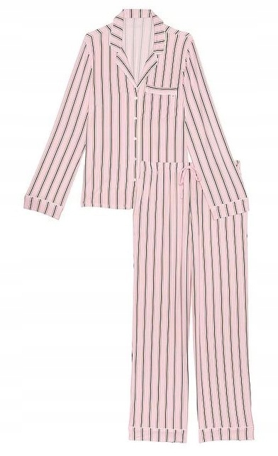 Pyžamo z modalu Victoria's Secret růžové s pruhy Xs (s) Regular
