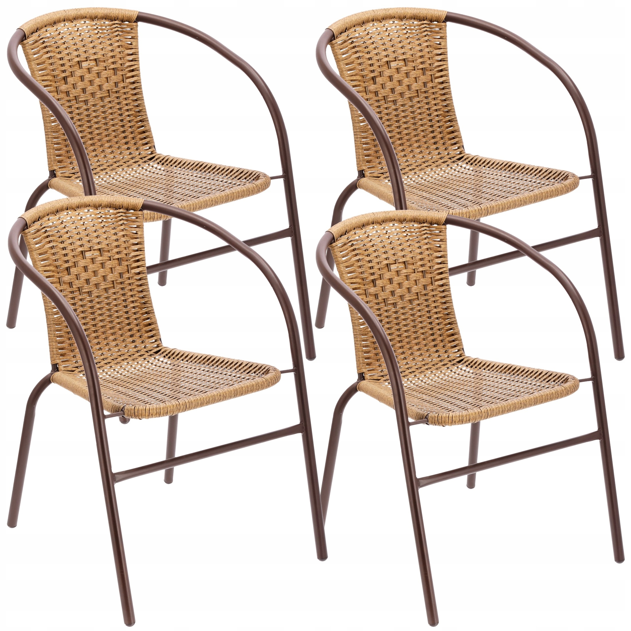 4 x balkonové zahradní křeslo na balkon, terasa, Technorattan, křeslo Bistro