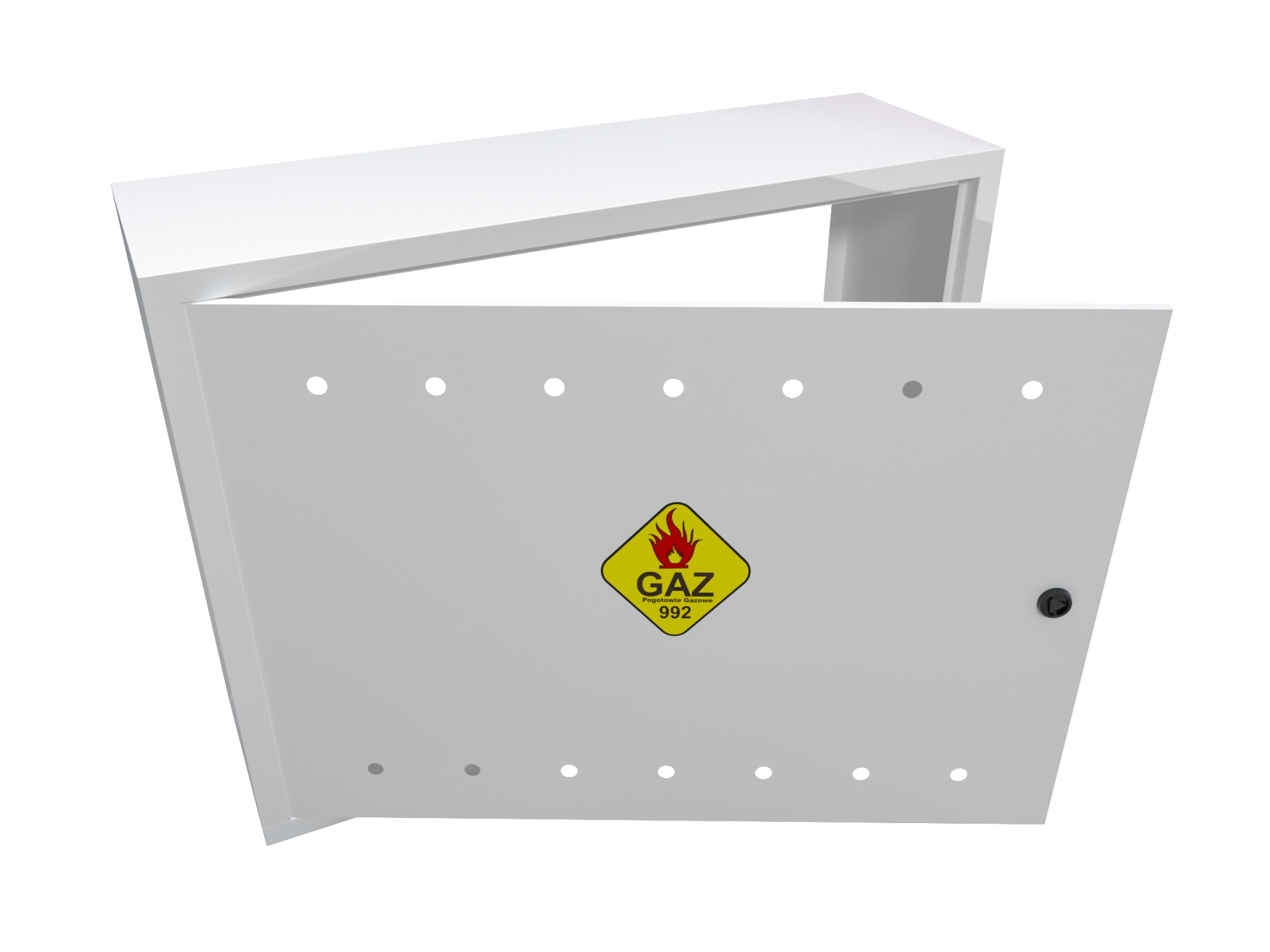 SKRZYNKA GAZOWA SZAFKA 60x80x25 BIAŁA Z PLECAMI Szerokość 800 mm